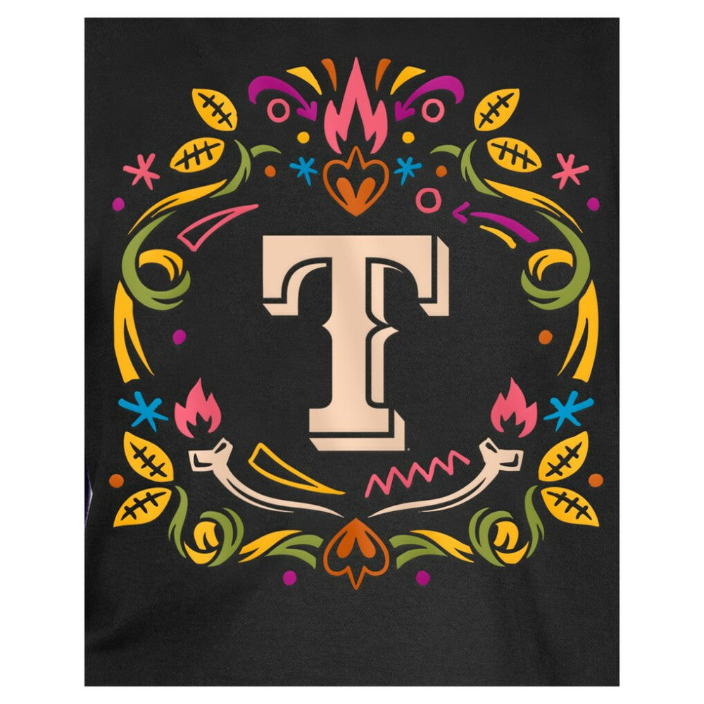 Texas Rangers New Era Youth Día de los Muertos T-Shirt - Black - New Era Discount
