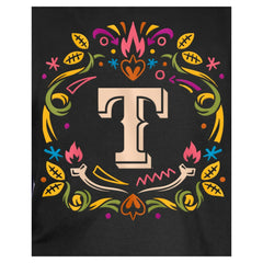 Texas Rangers New Era Youth Día de los Muertos T-Shirt - Black - New Era Discount