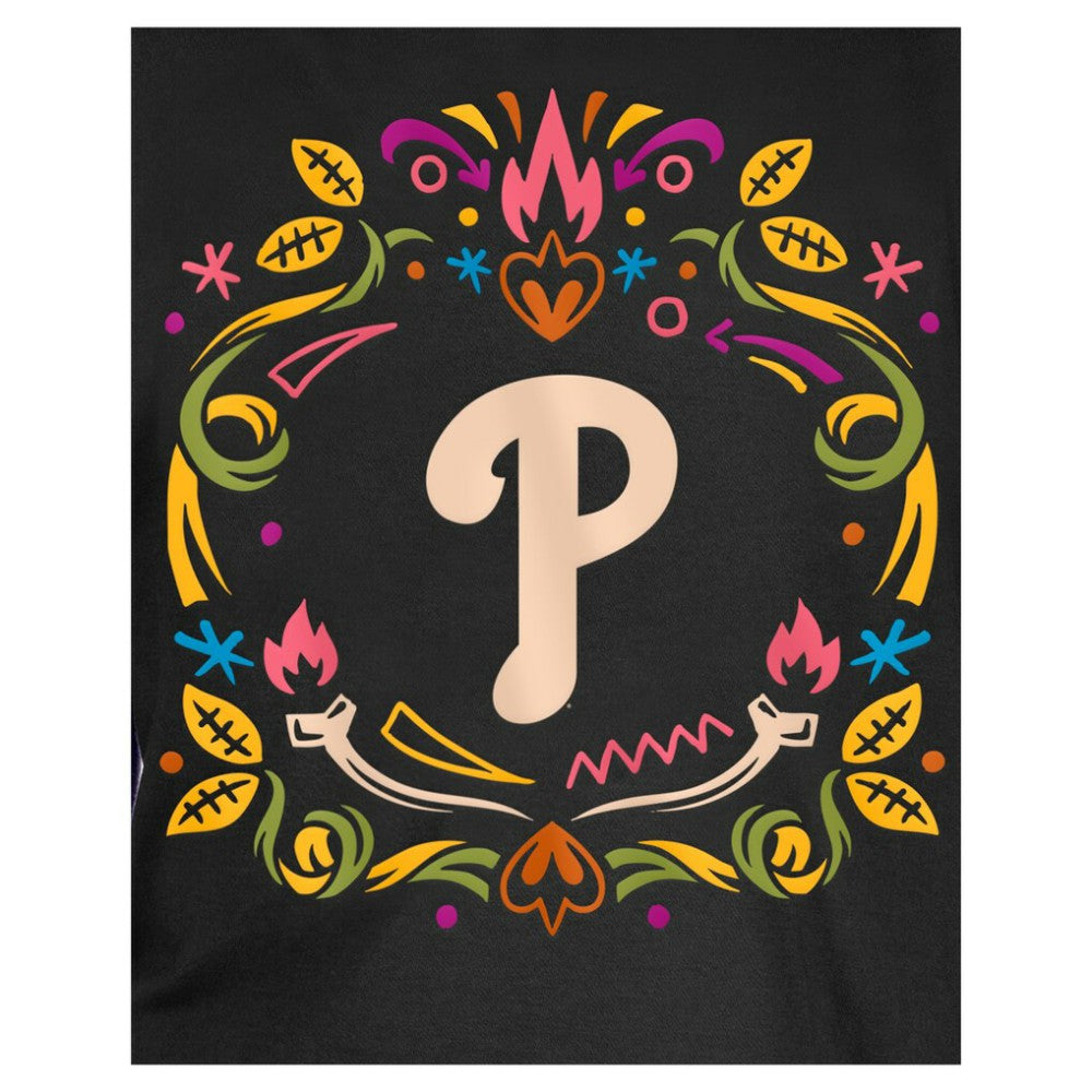 Philadelphia Phillies New Era Youth Día de los Muertos T-Shirt - Black - New Era Discount