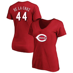 Elly De La Cruz Cincinnati Reds Profile Women's Plus Size Name & Number V-Neck T-Shirt - Red - MLB Online