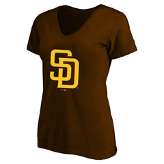 Fernando Tatis Jr. San Diego Padres Profile Women's Plus Size Name & Number V-Neck T-Shirt - Brown - MLB Lifestyle
