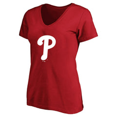 Bryce Harper Philadelphia Phillies Profile Women's Plus Size Name & Number V-Neck T-Shirt - Red - MLB Lifestyle