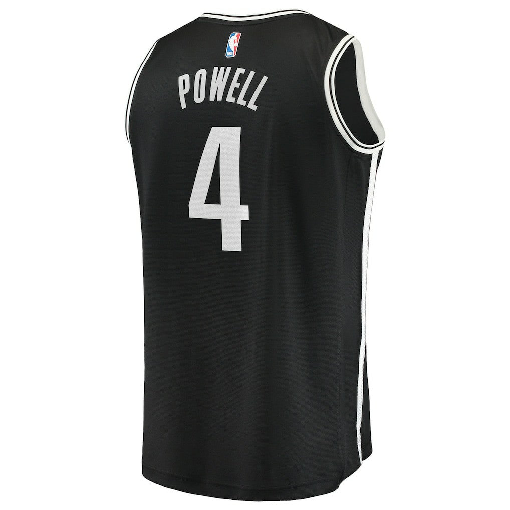 Drake Powell Brooklyn Nets Fast Break Replica Jersey Black Icon Edition | Fanatics for sale