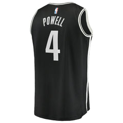 Drake Powell Brooklyn Nets Fast Break Replica Jersey Black Icon Edition | Fanatics for sale