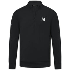 New York Yankees Levelwear Upright Insignia Tri-Blend Quarter-Zip Pullover - Black - MLB Online