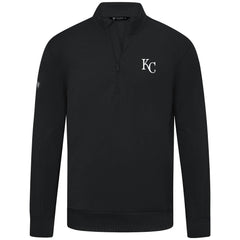 Kansas City Royals Levelwear Upright Insignia Tri-Blend Quarter-Zip Pullover - Black - MLB on Sale