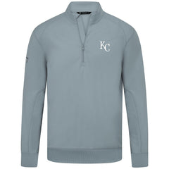 Kansas City Royals Levelwear Upright Insignia Tri-Blend Quarter-Zip Pullover - Gray - MLB on Sale