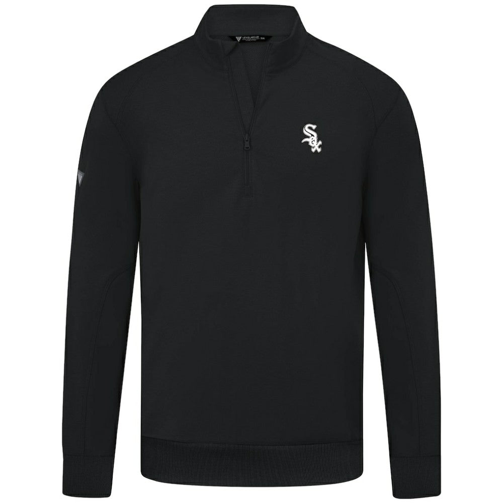 Chicago White Sox Levelwear Upright Insignia Tri-Blend Quarter-Zip Pullover - Black - MLB on Sale
