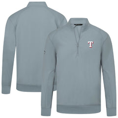 Texas Rangers Levelwear Upright Insignia Tri-Blend Quarter-Zip Pullover - Gray - MLB Sale