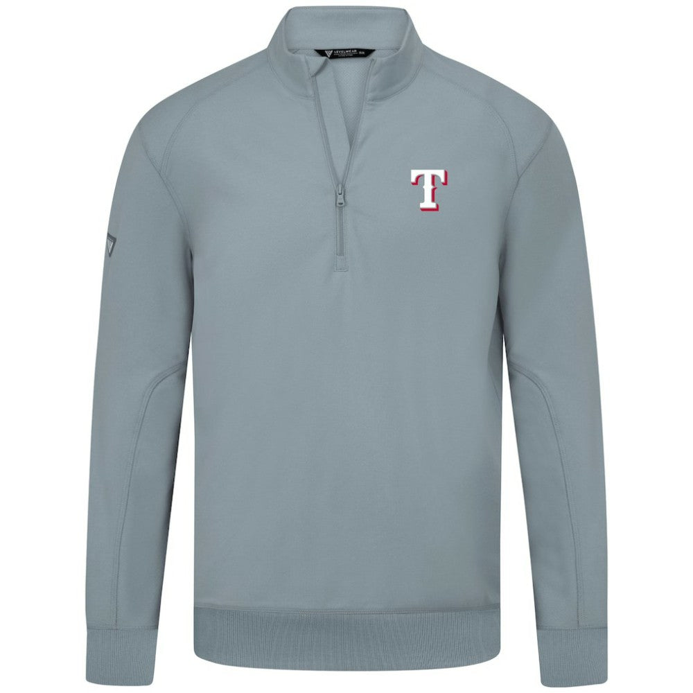 Texas Rangers Levelwear Upright Insignia Tri-Blend Quarter-Zip Pullover - Gray - MLB Sale