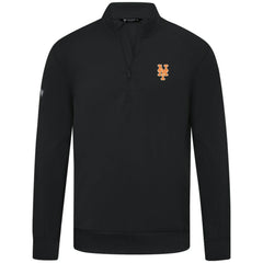 New York Mets Levelwear Upright Insignia Tri-Blend Quarter-Zip Pullover - Black - MLB Online