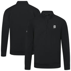 Detroit Tigers Levelwear Upright Insignia Tri-Blend Quarter-Zip Pullover - Black - MLB Online