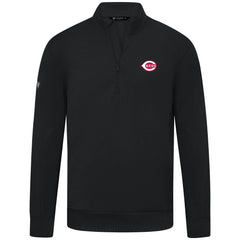 Cincinnati Reds Levelwear Upright Insignia Tri-Blend Quarter-Zip Pullover - Black - MLB Sale