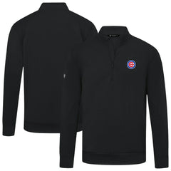 Chicago Cubs Levelwear Upright Insignia Tri-Blend Quarter-Zip Pullover - Black - MLB Online