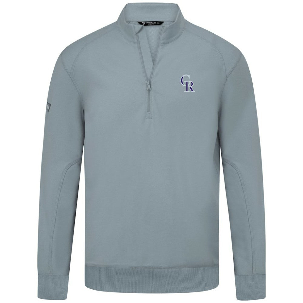 Colorado Rockies Levelwear Upright Insignia Tri-Blend Quarter-Zip Pullover - Gray - MLB Online