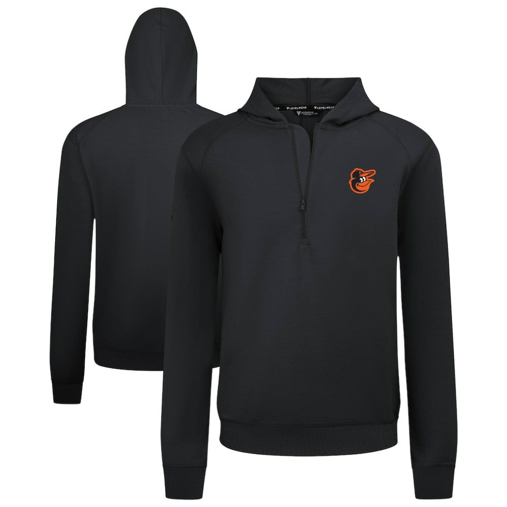 Baltimore Orioles Levelwear Technic Insignia Quarter-Zip Hoodie - Black - MLB Online