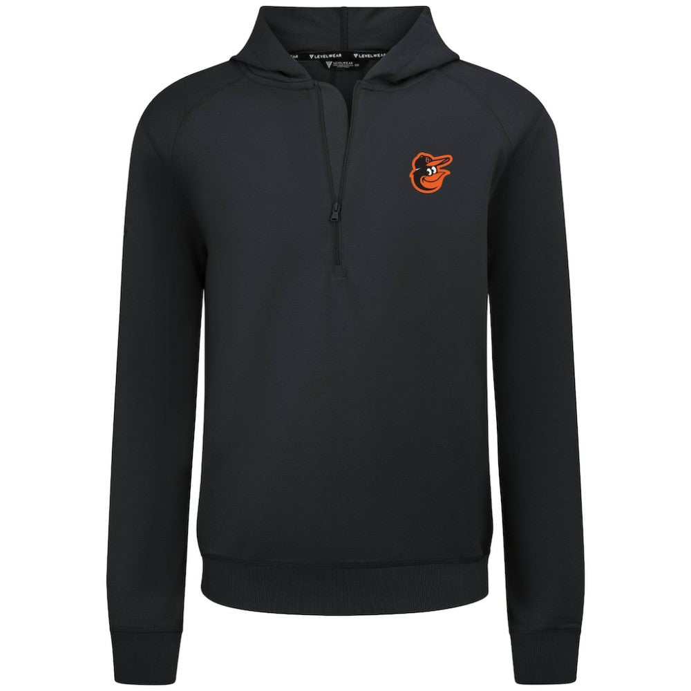 Baltimore Orioles Levelwear Technic Insignia Quarter-Zip Hoodie - Black - MLB Online