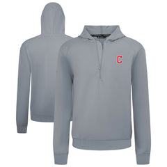 Cleveland Guardians Levelwear Technic Insignia Quarter-Zip Hoodie - Gray - MLB Lifestyle