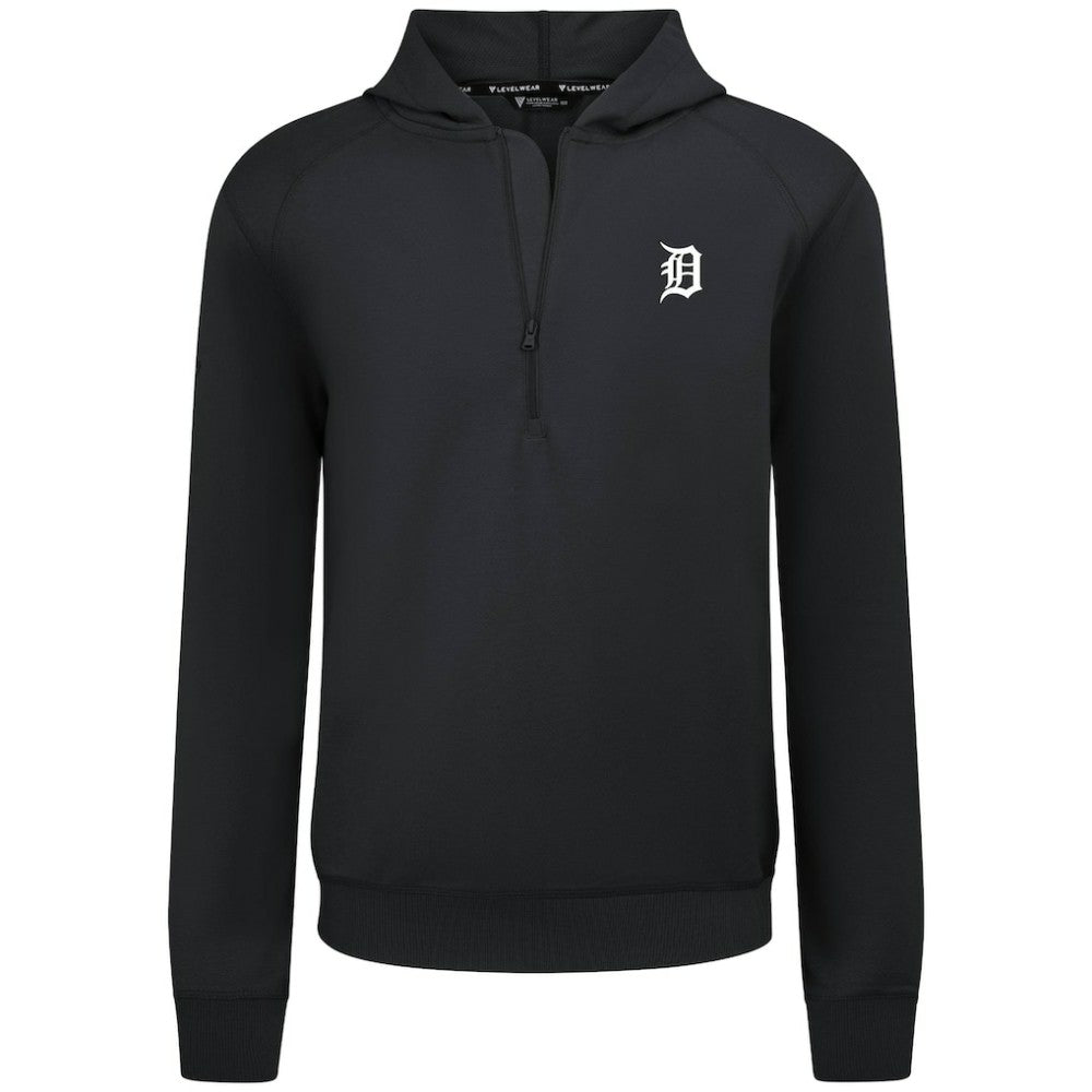 Detroit Tigers Levelwear Technic Insignia Quarter-Zip Hoodie - Black - MLB Online
