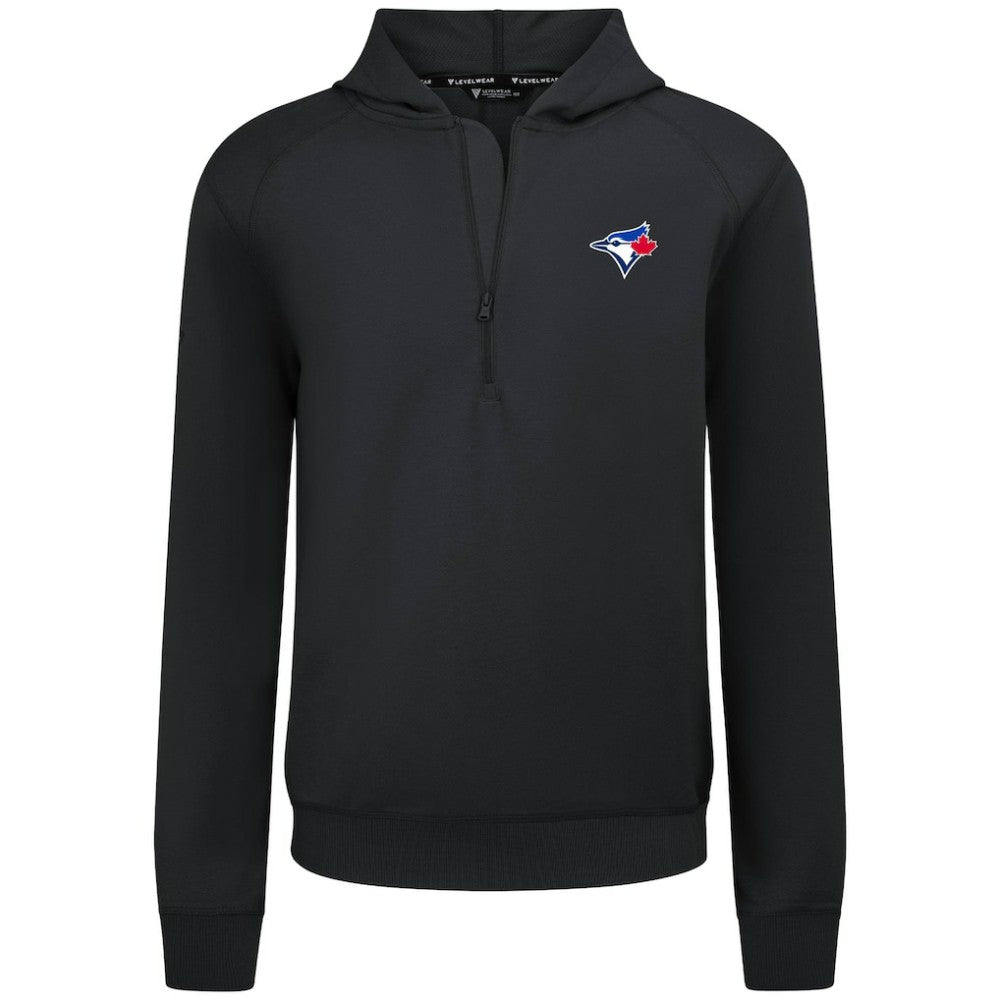 Toronto Blue Jays Levelwear Technic Insignia Quarter-Zip Hoodie - Black - MLB Sale