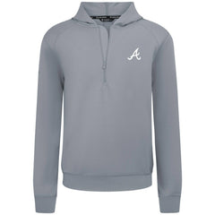 Atlanta Braves Levelwear Technic Insignia Quarter-Zip Hoodie - Gray - MLB on Sale