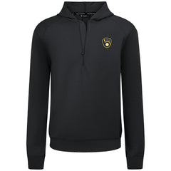 Milwaukee Brewers Levelwear Technic Insignia Quarter-Zip Hoodie - Black - MLB Discount