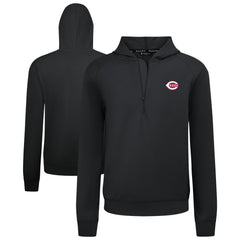 Cincinnati Reds Levelwear Technic Insignia Quarter-Zip Hoodie - Black - MLB Sale