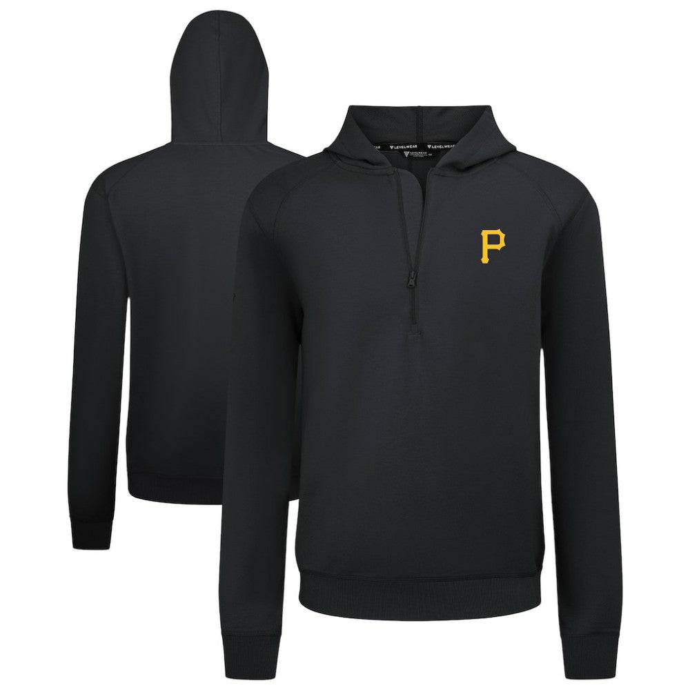 Pittsburgh Pirates Levelwear Technic Insignia Quarter-Zip Hoodie - Black - MLB Online