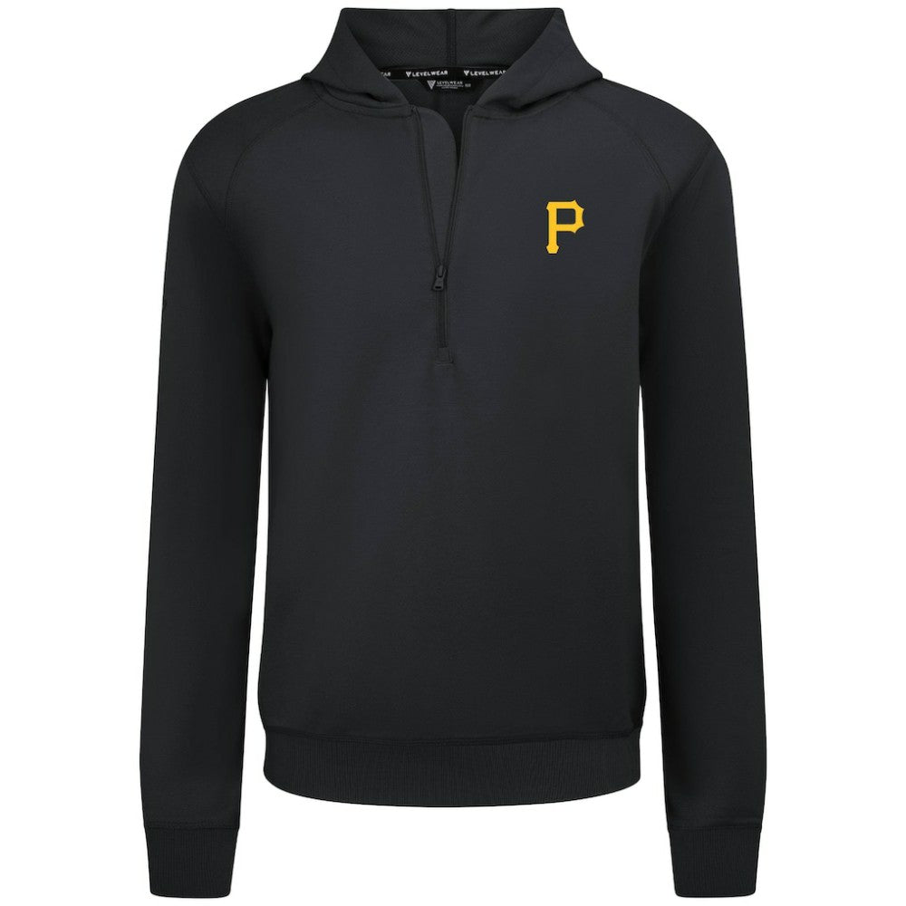 Pittsburgh Pirates Levelwear Technic Insignia Quarter-Zip Hoodie - Black - MLB Online