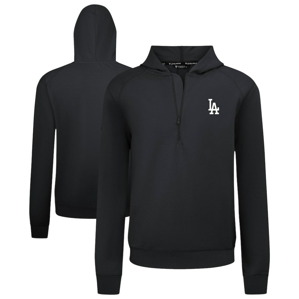 Los Angeles Dodgers Levelwear Technic Insignia Quarter-Zip Hoodie - Black - MLB Online