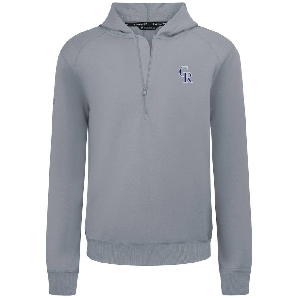 Colorado Rockies Levelwear Technic Insignia Quarter-Zip Hoodie - Gray - MLB Online