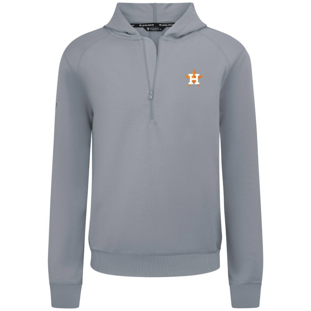 Houston Astros Levelwear Technic Insignia Quarter-Zip Hoodie - Gray - MLB Sale