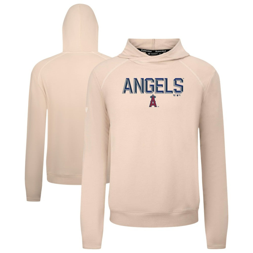 Los Angeles Angels Levelwear Mandate Carve Tri-Blend Hoodie - Khaki - MLB Lifestyle