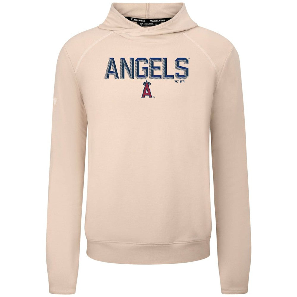 Los Angeles Angels Levelwear Mandate Carve Tri-Blend Hoodie - Khaki - MLB Lifestyle