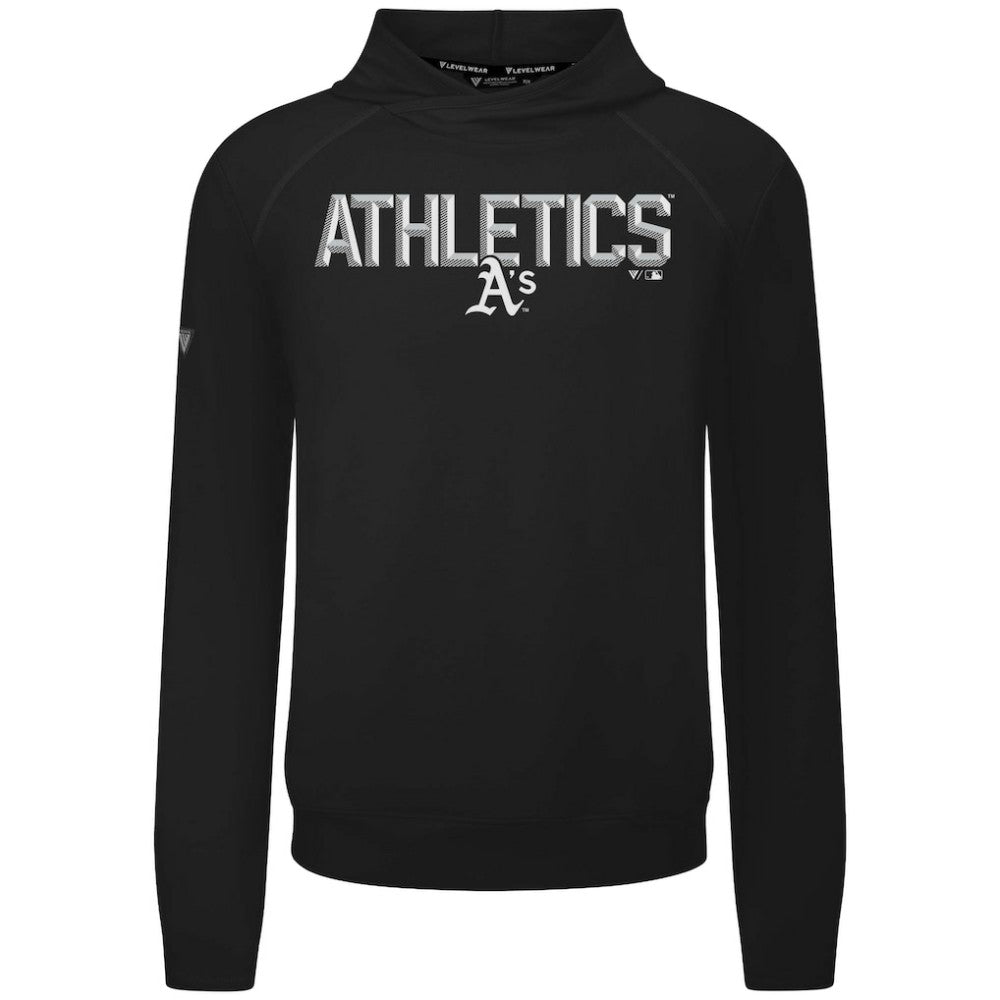 Athletics Levelwear Mandate Carve Tri-Blend Hoodie - Black - MLB Discount