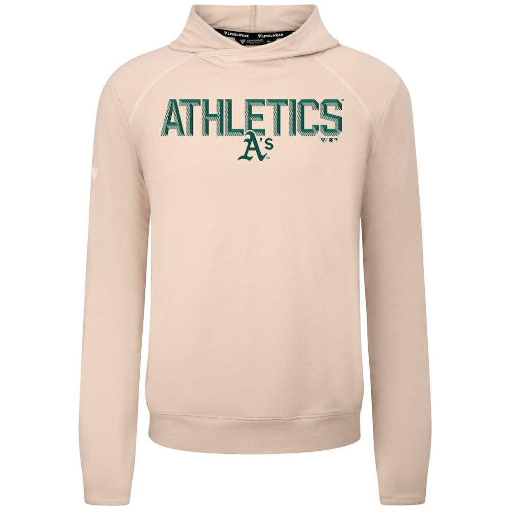 Athletics Levelwear Mandate Carve Tri-Blend Hoodie - Khaki - MLB Sale