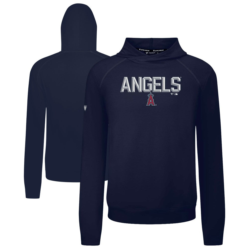Los Angeles Angels Levelwear Mandate Carve Tri-Blend Hoodie - Navy - MLB Sale