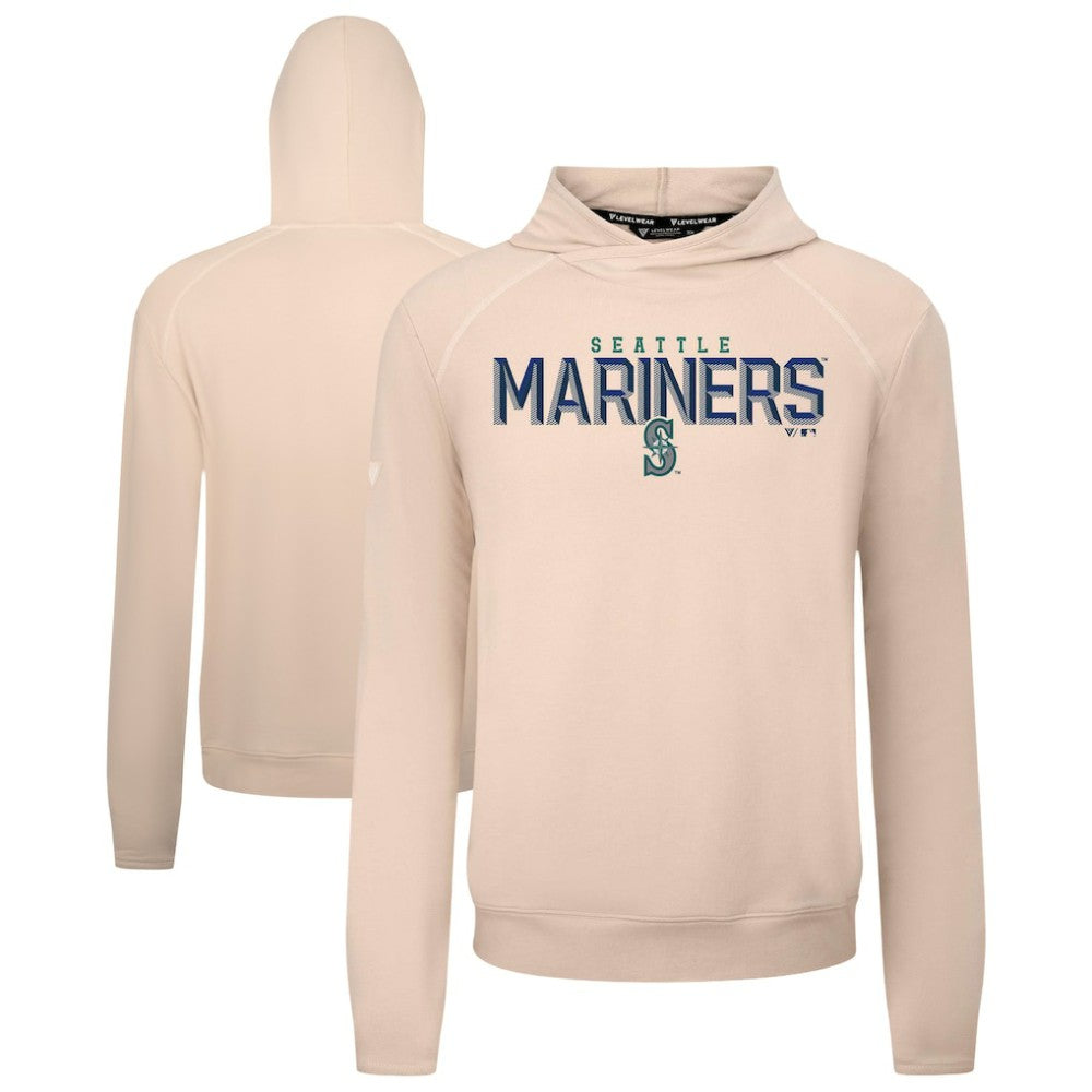 Seattle Mariners Levelwear Mandate Carve Tri-Blend Hoodie - Khaki - MLB Sale