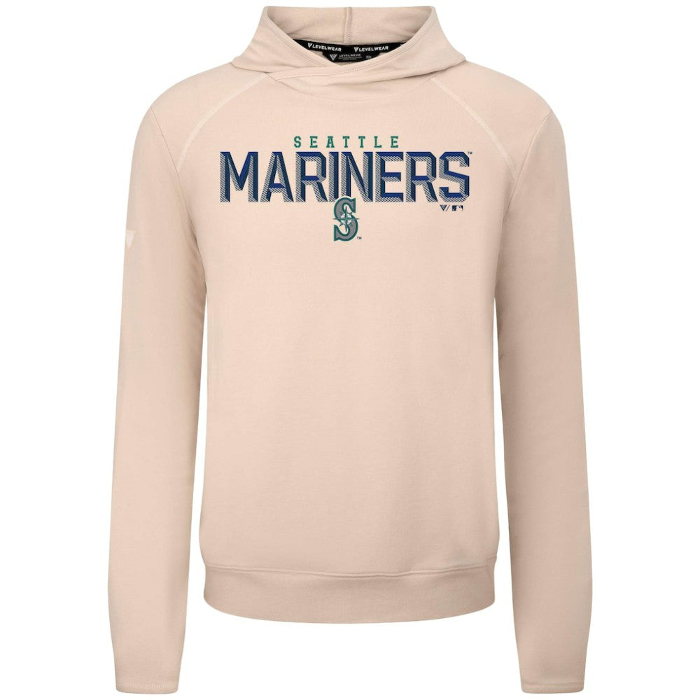 Seattle Mariners Levelwear Mandate Carve Tri-Blend Hoodie - Khaki - MLB Sale
