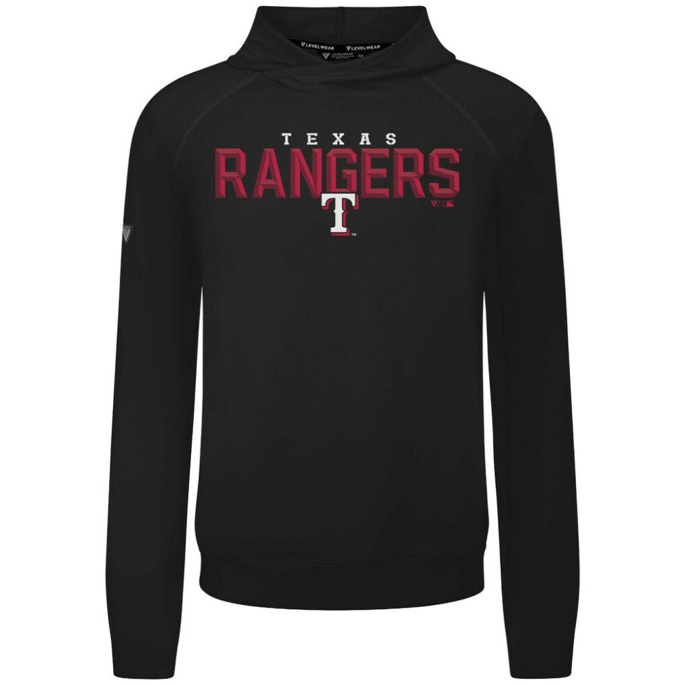 Texas Rangers Levelwear Mandate Carve Tri-Blend Hoodie - Black - MLB Lifestyle