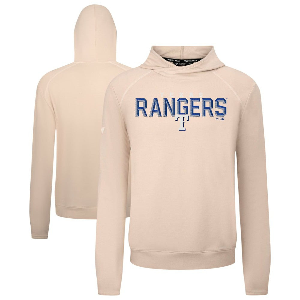 Texas Rangers Levelwear Mandate Carve Tri-Blend Hoodie - Khaki - MLB on Sale
