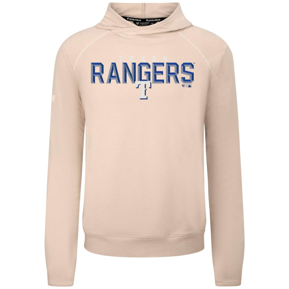 Texas Rangers Levelwear Mandate Carve Tri-Blend Hoodie - Khaki - MLB on Sale
