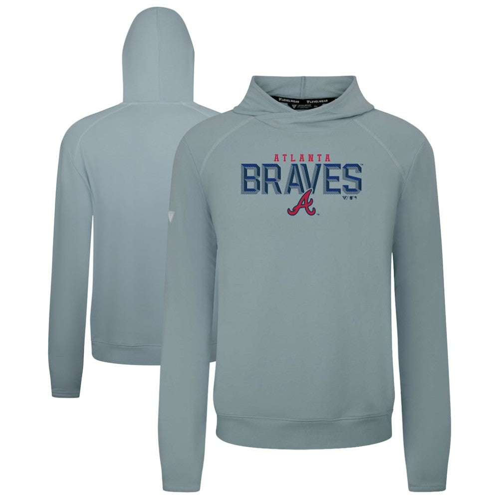 Atlanta Braves Levelwear Mandate Carve Tri-Blend Hoodie - Gray - MLB Lifestyle