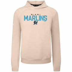 Miami Marlins Levelwear Mandate Carve Tri-Blend Hoodie - Khaki - MLB on Sale