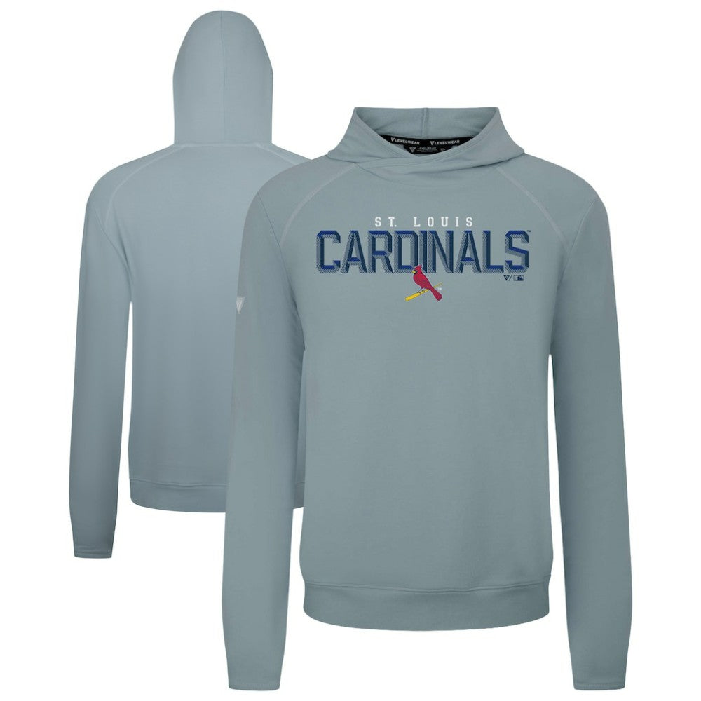 St. Louis Cardinals Levelwear Mandate Carve Tri-Blend Hoodie - Gray - MLB Lifestyle