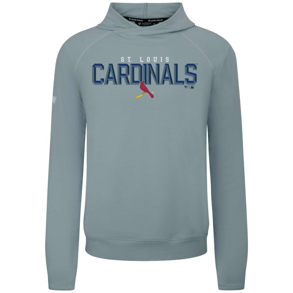 St. Louis Cardinals Levelwear Mandate Carve Tri-Blend Hoodie - Gray - MLB Lifestyle