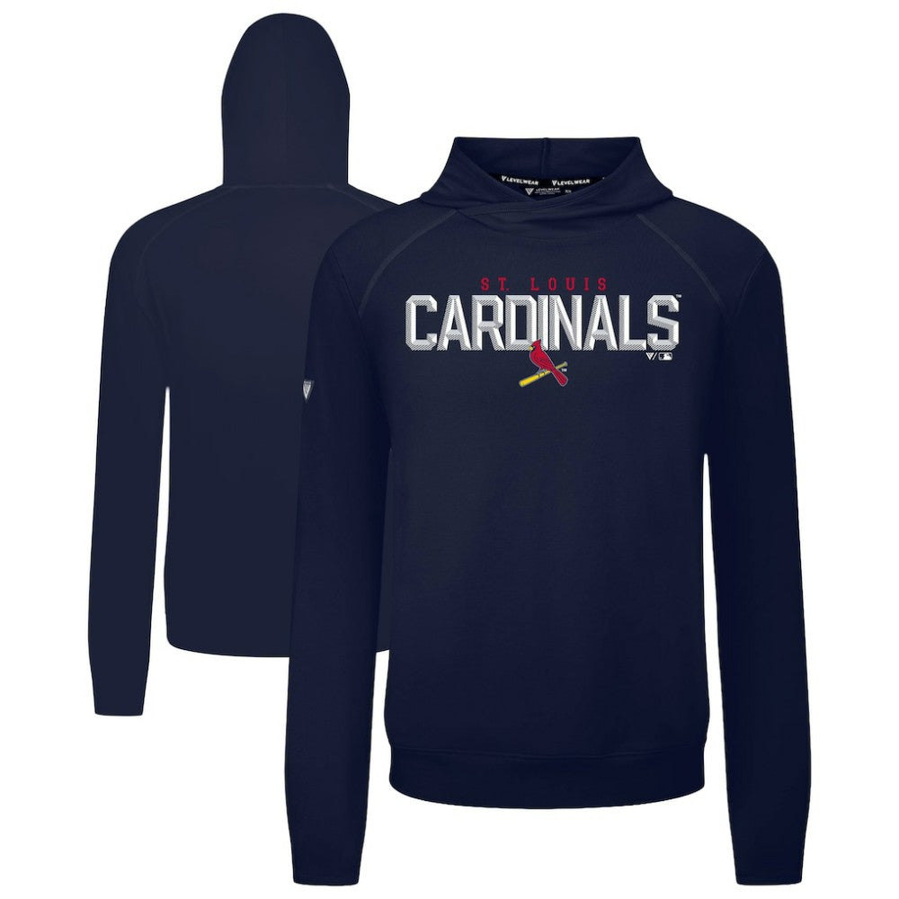 St. Louis Cardinals Levelwear Mandate Carve Tri-Blend Hoodie - Navy - MLB Online