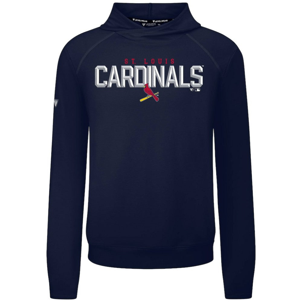 St. Louis Cardinals Levelwear Mandate Carve Tri-Blend Hoodie - Navy - MLB Online