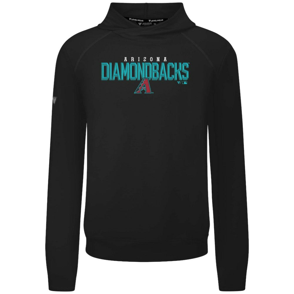 Arizona Diamondbacks Levelwear Mandate Carve Tri-Blend Hoodie - Black - MLB Lifestyle