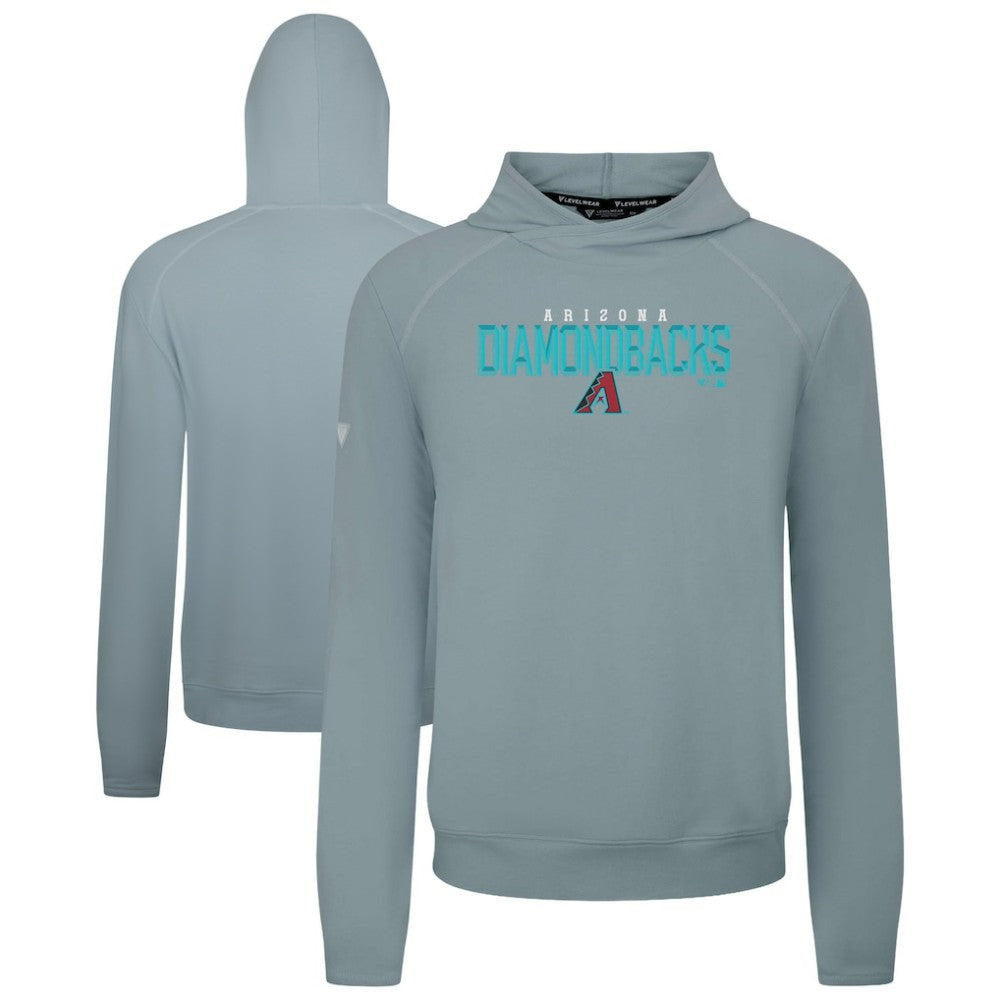 Arizona Diamondbacks Levelwear Mandate Carve Tri-Blend Hoodie - Gray - MLB Discount